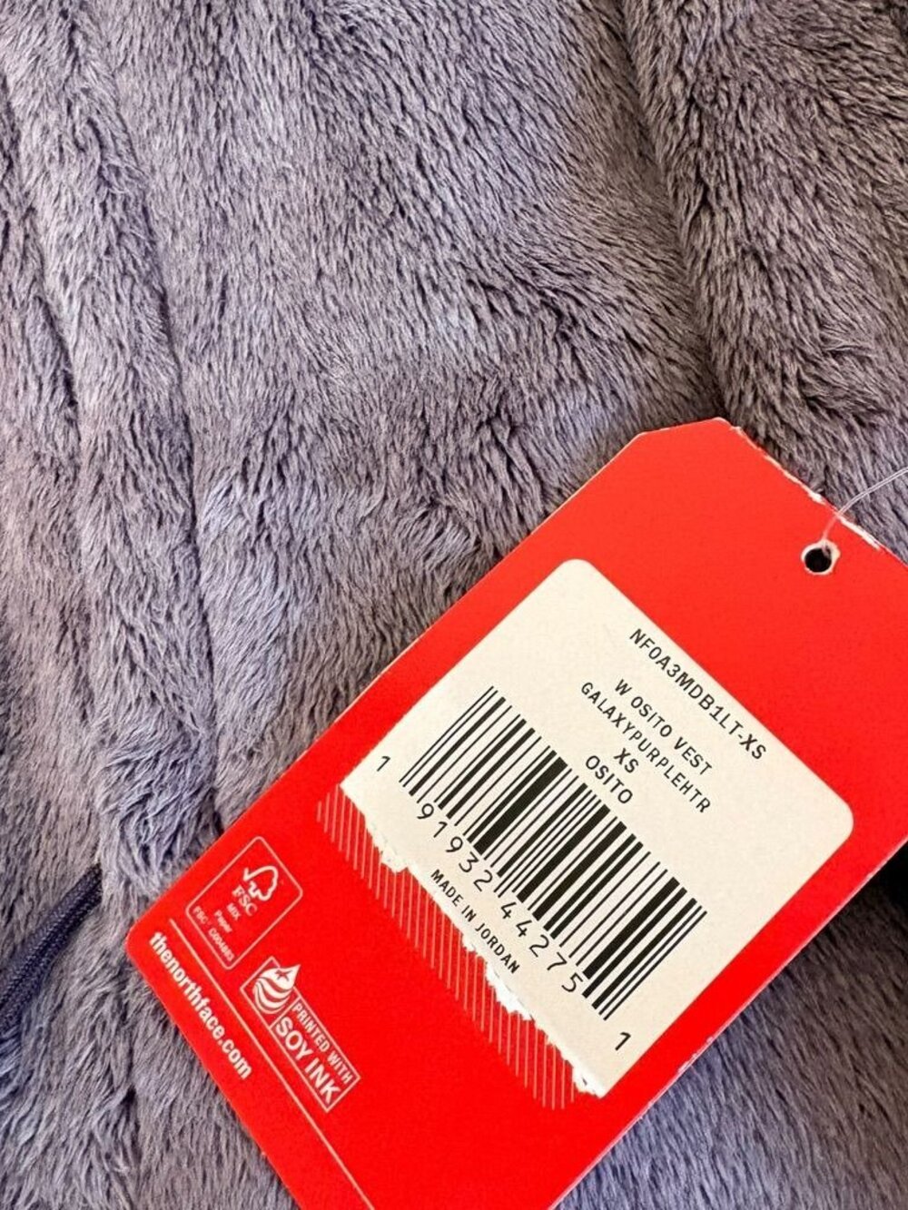 NWT The North Face Osito Fleece Vest Women XS Galaxy Purple Fluffy Gorpcore NEW - Picture 3 of 7